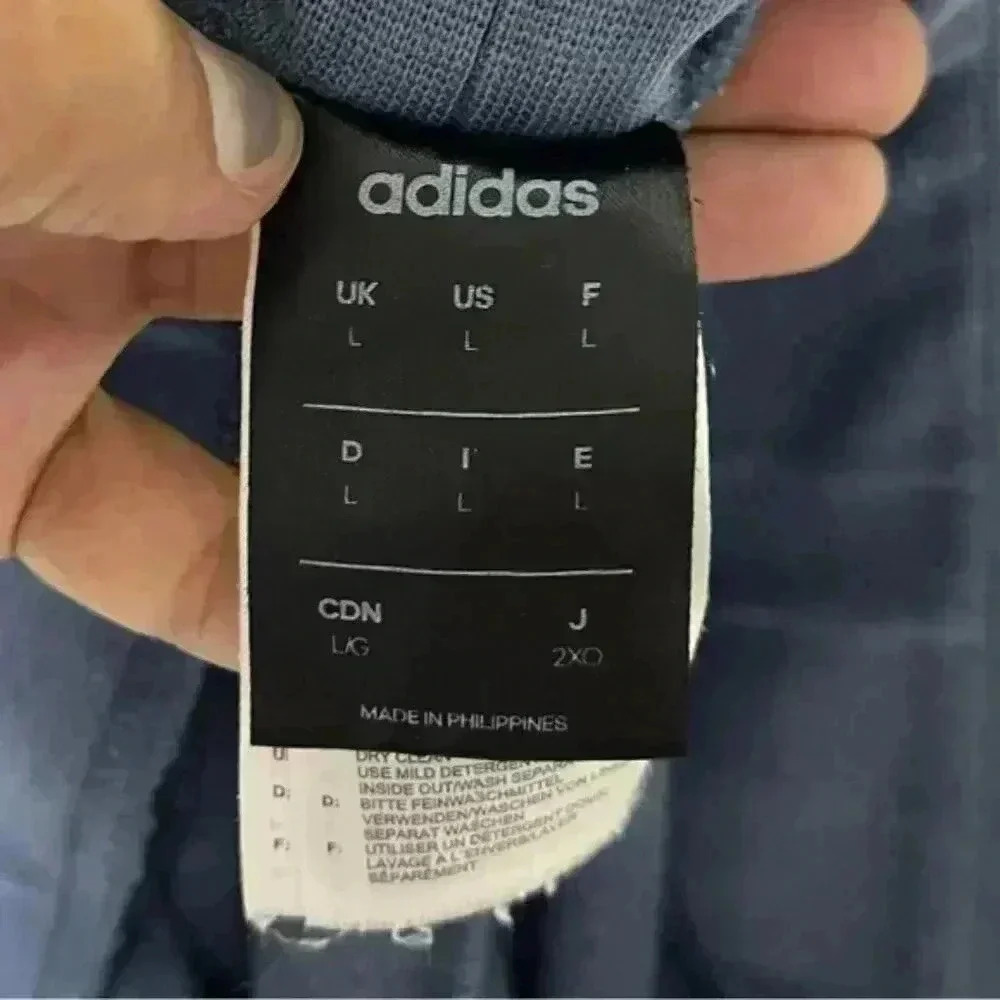 Adidas Men’s Blue Joggers Size Large - Logo Side Stripe, Athletic Fit - Picture 5 of 12